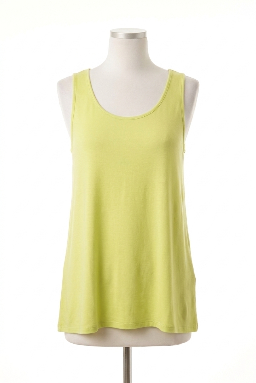 NEW FRENCH KYSS long tank top in lime